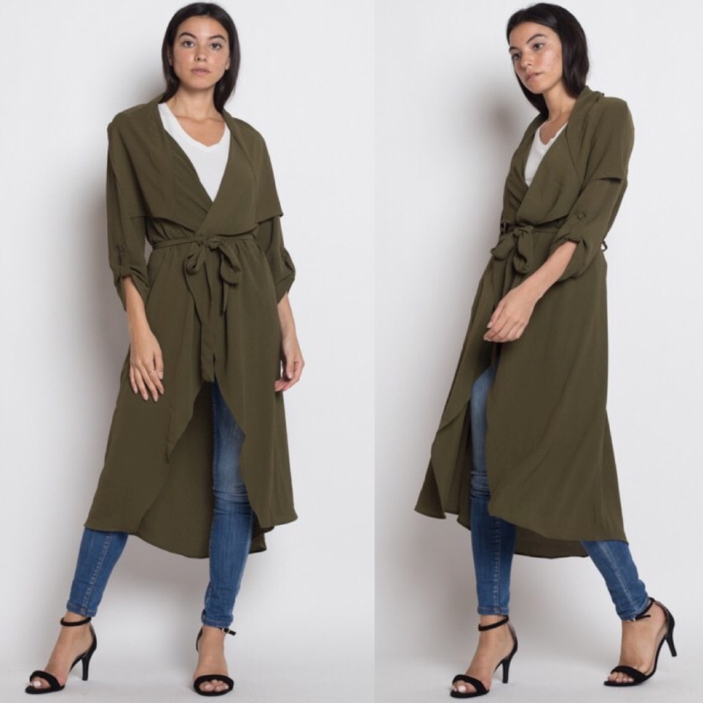 Chic Long Belted Duster! - Picture 2 of 3